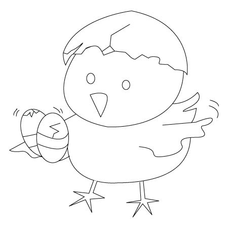 coloring pages for easter chicks. Easter chick coloring sheet